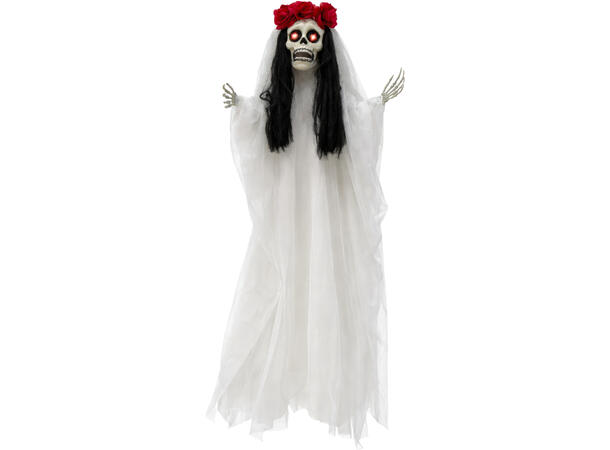 Skrekkfigur - Hengende brud med roser 1 Figur m/lys - 125cm 