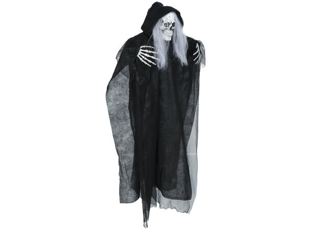 Skrekkfigur - Hengende skjelett m/kappe 1 Figur m/lyd/lys/begegelse - 90cm 