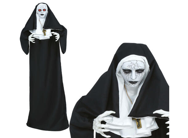Skrekkfigur - Nonne - sort/hvit 1 Figur m/lyd/lys/begegelse - 150cm 