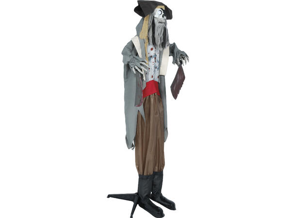 Skrekkfigur - Pirat - skjelett 1 Figur m/lyd/lys/begegelse - 180cm 