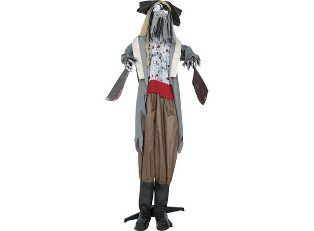 Skrekkfigur - Pirat - skjelett 1 Figur m/lyd/lys/begegelse - 180cm 