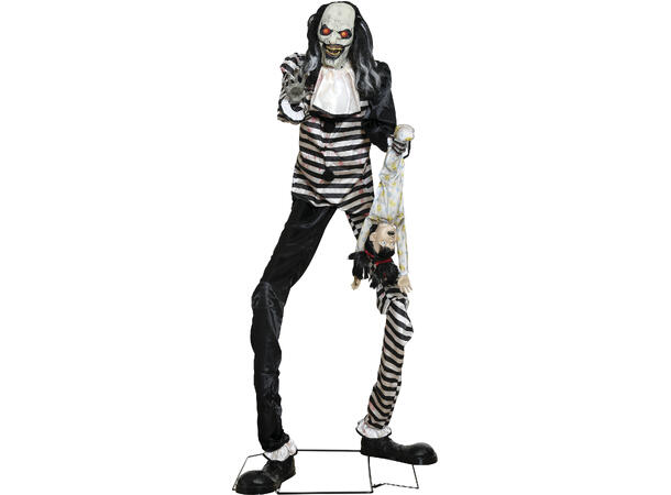 Skrekkfigur - Skummel klovn med barn 1 Figur m/lyd/lys/begegelse - 215cm 