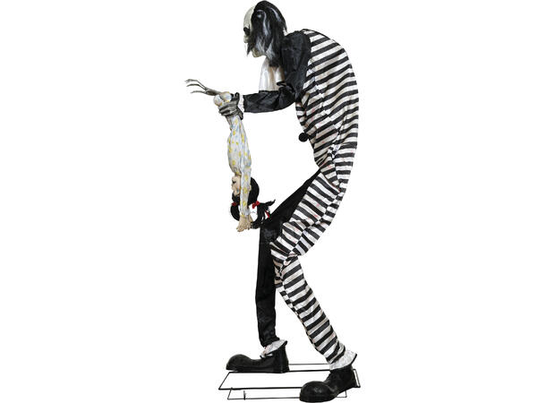 Skrekkfigur - Skummel klovn med barn 1 Figur m/lyd/lys/begegelse - 215cm 