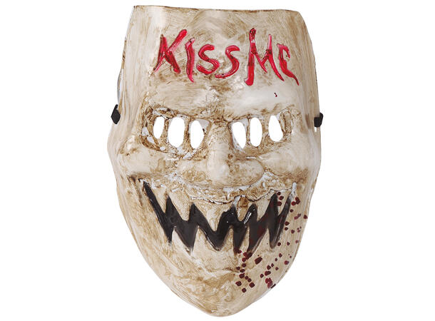Skrekkmaske - "KISS ME" 1 Maske i PVC 