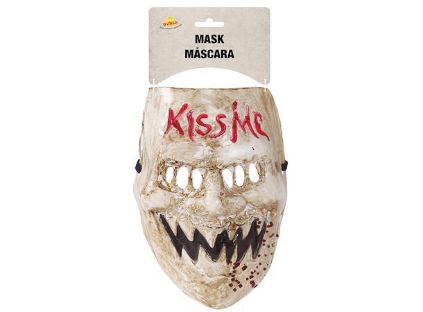 Skrekkmaske - "KISS ME" 1 Maske i PVC 