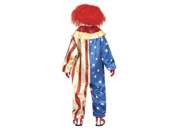 Skummel Klovn - Patriot - Rød/Hvit/Blå 1 Barnekostyme - Str 7-9 År 