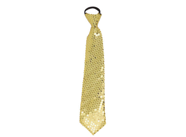 Slips med gullpaljetter 1 Slips - 35cm 