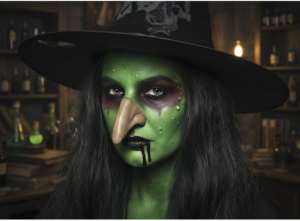 Sminkesett - Heks 1 Sett m/sminke, nese og tilbehør 