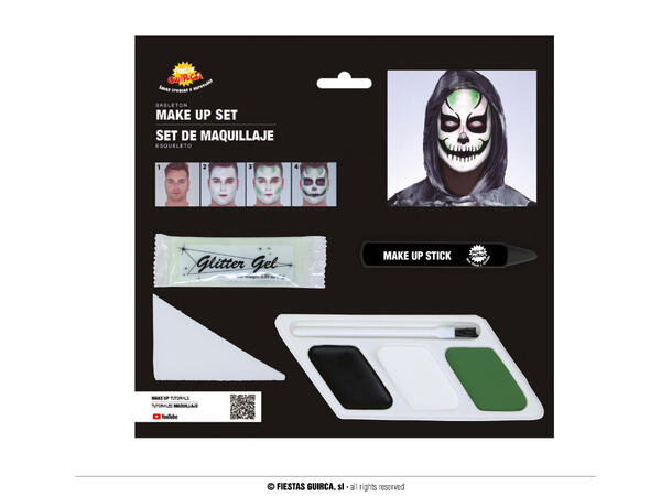Sminkesett - Skjelett 1 Sminkesett med instruksjon 