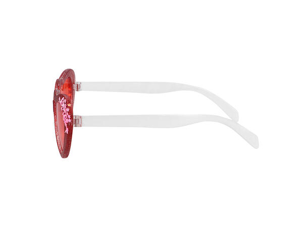 Solbriller - Hjerteform - Rød m/stener 1 Par briller i plast 