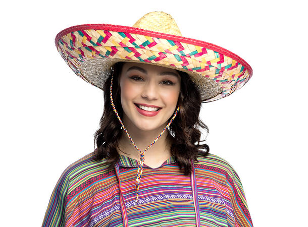 Sombrero - Strå - Flerfarget 1 Hatt - Onesize - 50cm 