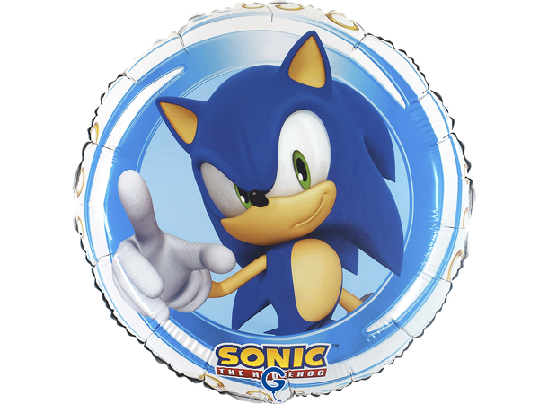 Sonic - Rund 1 Folieballong rund - 46cm (18") 