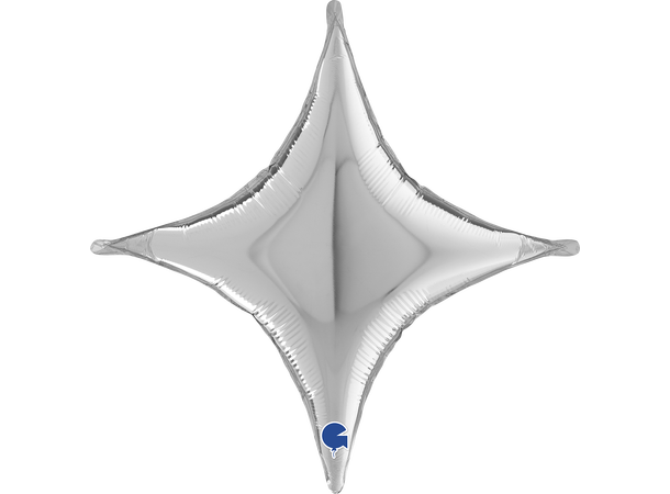 Starpoint -  Cross Silver 1 Folieballong for luft - (41x41 cm) 
