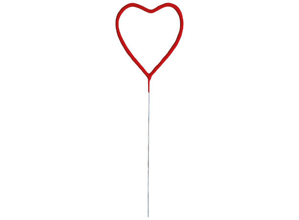 Stjerneskudd XL - Hjerte  - Rød 1 Stjerneskudd - 26cm - brenner i 40 sek 