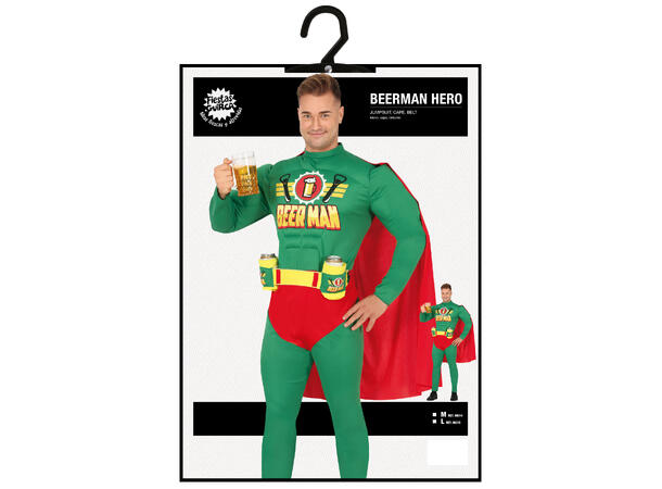 Superhelt - Beerman - Onepiece 1 Herrekostyme - str 48-50 (M) 