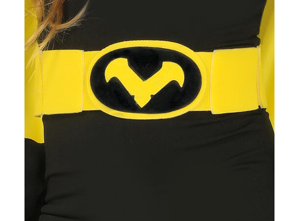 Superheltinne katt - Gul/Sort 1 Barnekostyme til jente - Str 7-9 År 