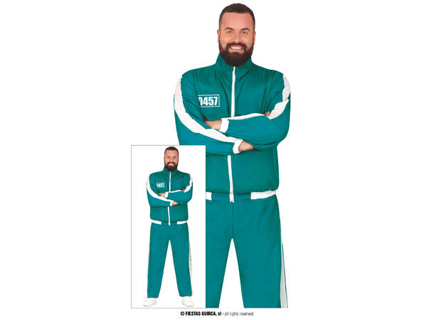 THE GAMER - Grønn treningsdress - Mann 1 Kostyme til herre - 56-58 (XL) 