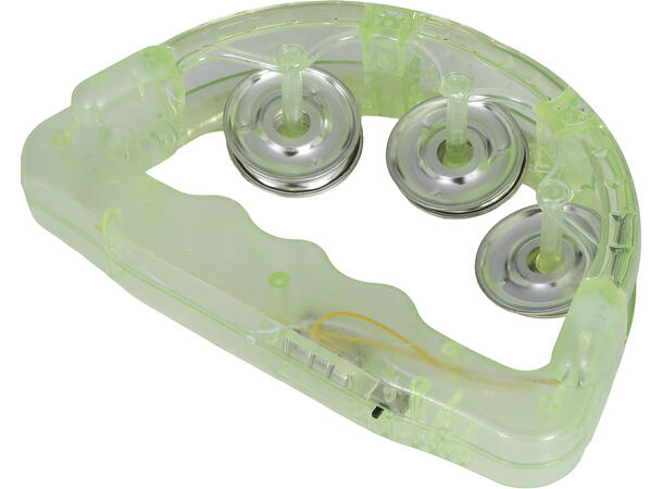 Tamburin m/LED-lys - 3 Farger ass 1 Tamburin med LED-Lys - 16x15cm 