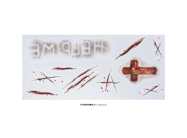 Tatoveringer - Besatte sår 1 Ark med tatoveringer - 30x14cm 