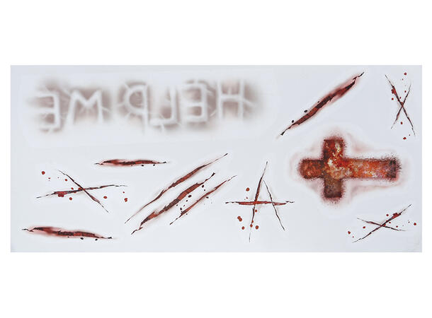 Tatoveringer - Besatte sår 1 Ark med tatoveringer - 30x14cm 