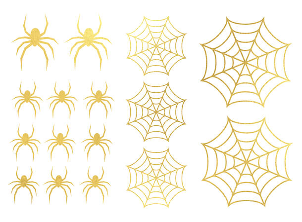 Tatoveringer - Gull - Halloween 1 ark med tatovering - 15x11cm 