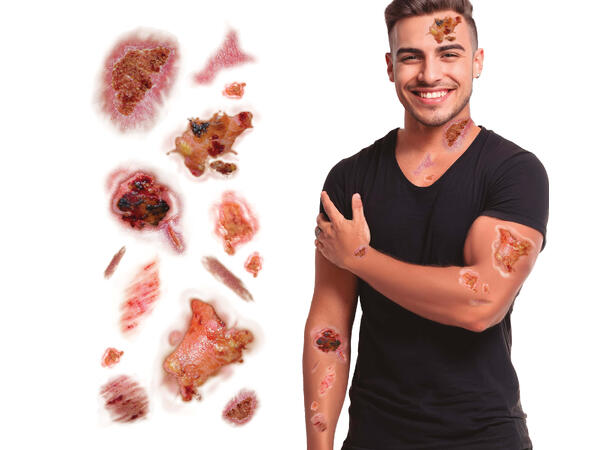 Tatoveringer - Infiserte sår 1 Ark med tatoveringer - 30x13cm 