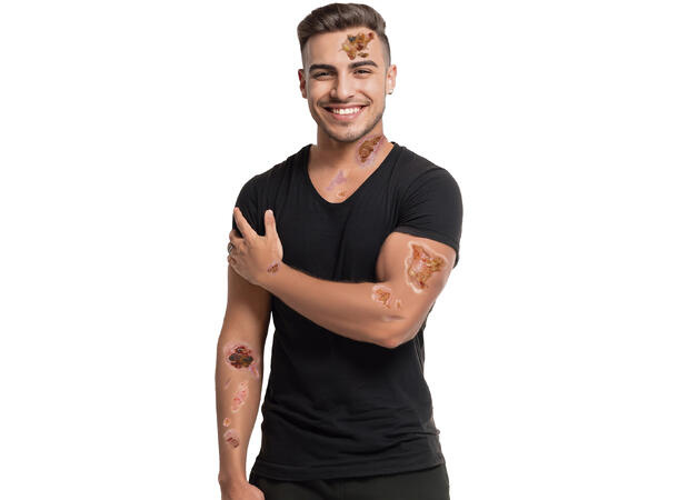 Tatoveringer - Infiserte sår 1 Ark med tatoveringer - 30x13cm 