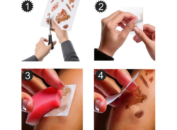 Tatoveringer - Infiserte sår 1 Ark med tatoveringer - 30x13cm 