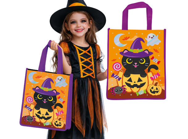 Trick or Treat - Godteveske katt m/hatt 1 Pose i PVC - 36x30m 