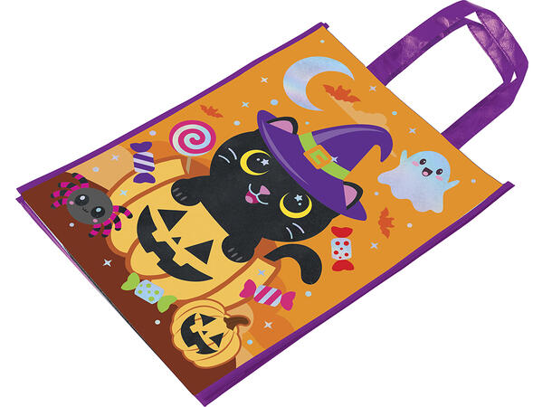 Trick or Treat - Godteveske katt m/hatt 1 Pose i PVC - 36x30m 