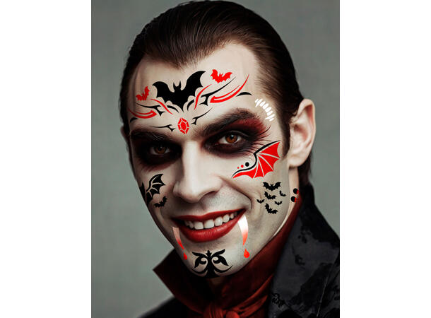 Vampyr 1 Selvklebende sminkesjablong - 14x20cm 