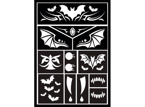 Vampyr 1 Selvklebende sminkesjablong - 14x20cm 