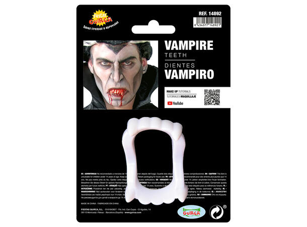 Vampyrtenner - helt sett 1 Sett tenner i plast 