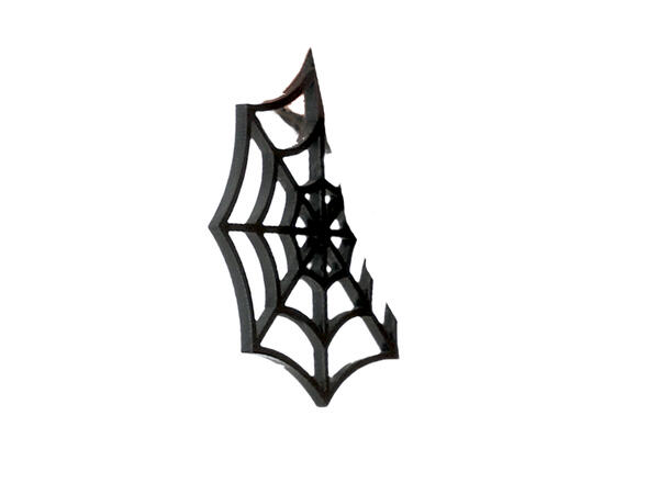 Øredobber - Sort spindelvev 1 Par øredobber i Metall/PVC - 5cm 