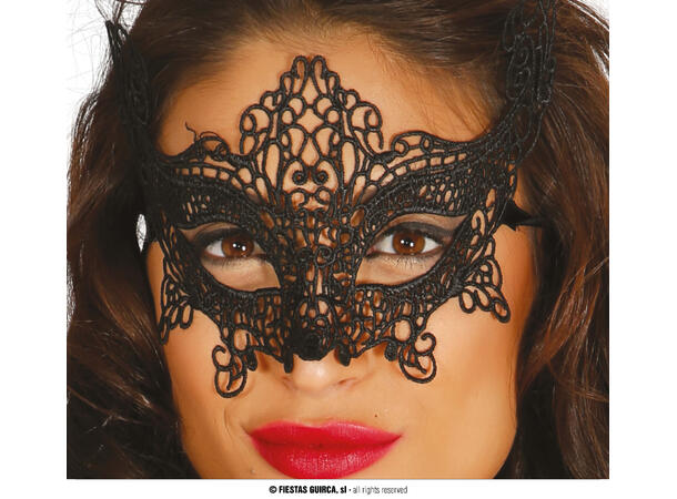 Øyemaske - Sort broderi 1 Maske i polyester 