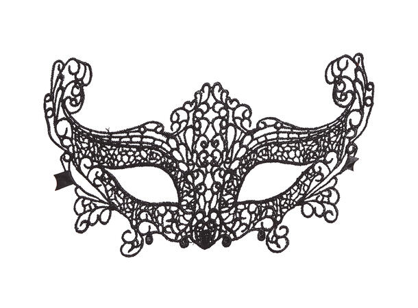 Øyemaske - Sort broderi 1 Maske i polyester 
