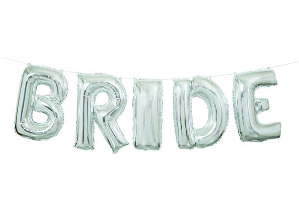 Ballongord - BRIDE - Sølv 1 Ballongord folie - 36cm (14")