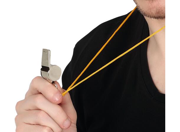 Dommerfløyte - Sølv 1 Føllyte i metall m/snor 