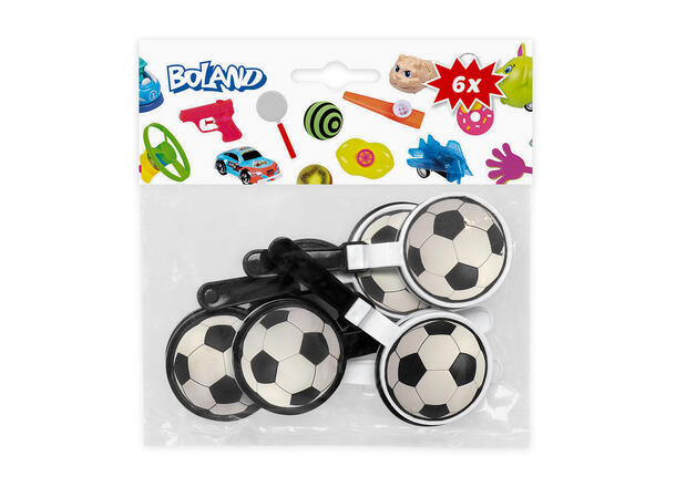 Fotball håndklapper 6 Håndklappere i plast - 9,5x4,8cm 