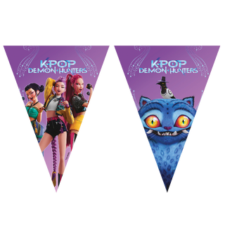 K-Pop Demon Hunters 1 FSC - Papir flaggbanner (9 flagg)
