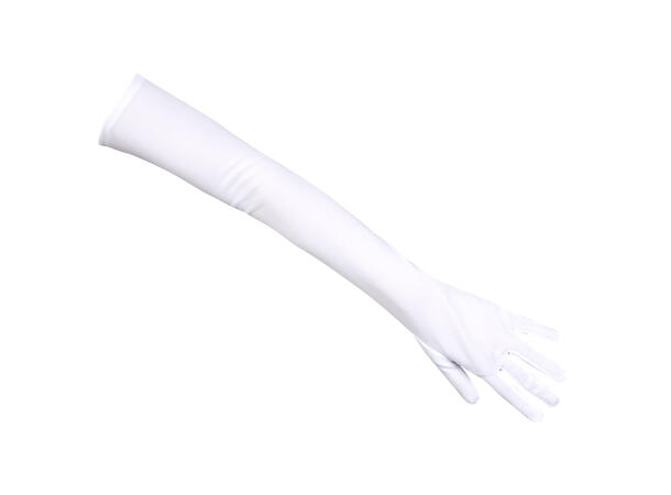 Lange hansker - hvite 1 par - onesize