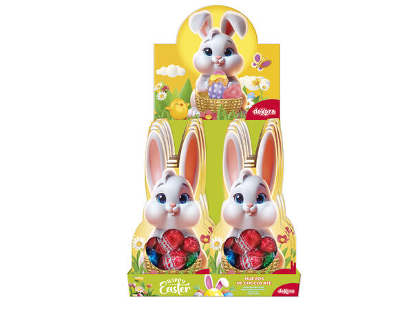Påskehare med sjokoladeegg Pose med 10 sjokoladeegg - tot 60gr 
