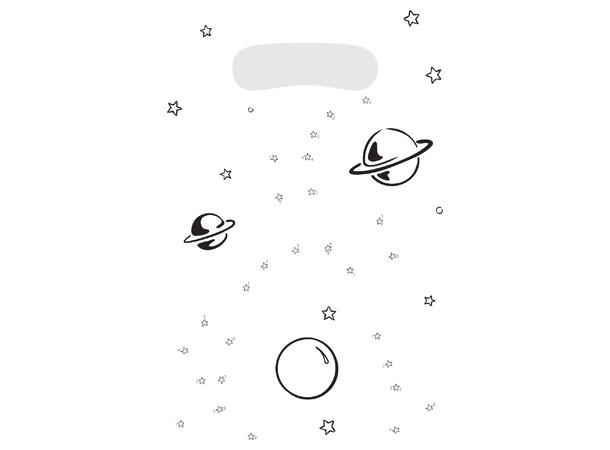Space Party 8 Godteposer i papir