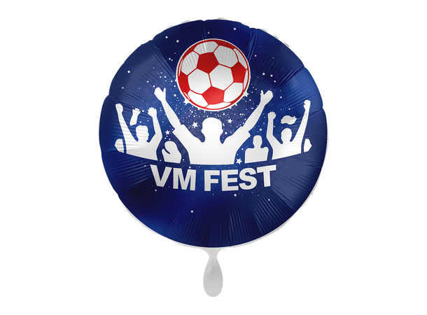 VM-FEST - Mørk Blå 1 Folieballong rund - 17" - (43cm) 