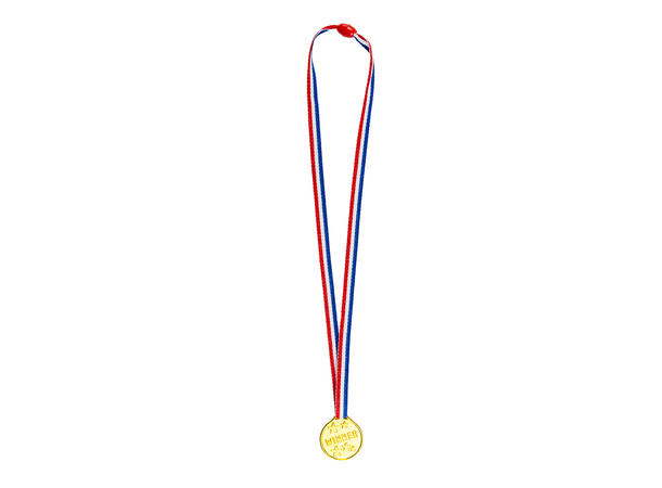 Vinnermedaljer i gull 4 Medaljer i plast med snor - 3,5cm 
