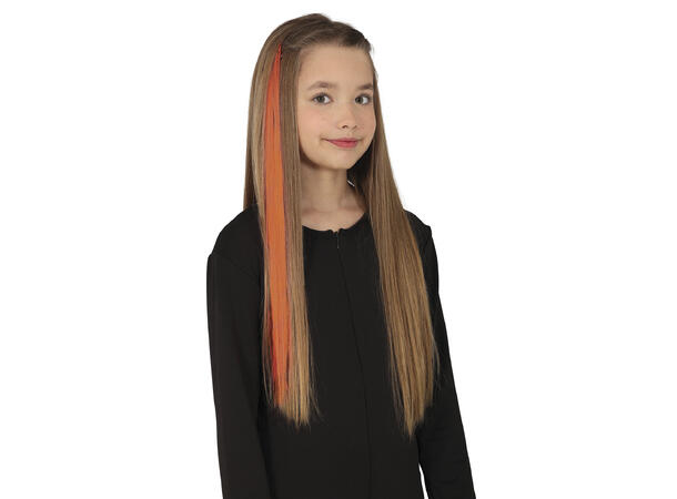 3 Hairextesion - Oransje 3 Hairekstesions - 50cm 