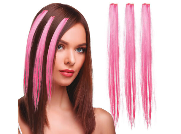 3 Hairextesion - Rosa 3 Hairekstesions - 50cm 