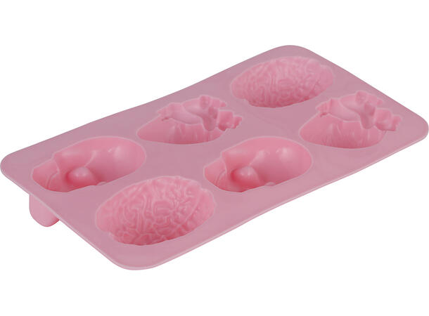 6 Halloweenfigurer - Cookieform 1 Kakeform i silikon - 28x16cm 