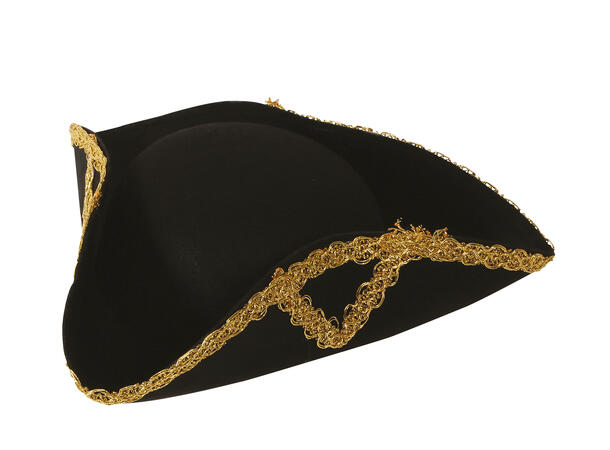 Admiralhatt - pirat  sort 1 Hatt i filt til dame - Onesize 