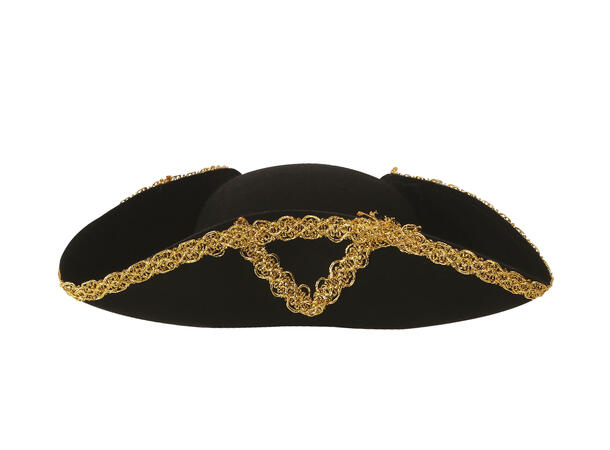 Admiralhatt - pirat  sort 1 Hatt i filt til dame - Onesize 